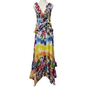 PatBO | Dresses | Patbo Hibiscus Maxi Dress Deep V | Poshmark
